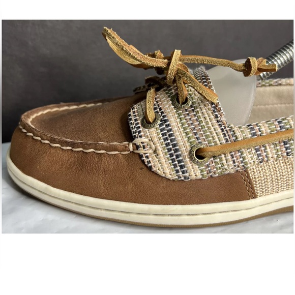 Sperry Topsider Womens Firefish Raffia Boat Shoes STS95284 Sz 9M Tan Like New! - Picture 6 of 12